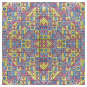 Sudoku One-Modern Minimalist Bauhaus Geometric Fabric