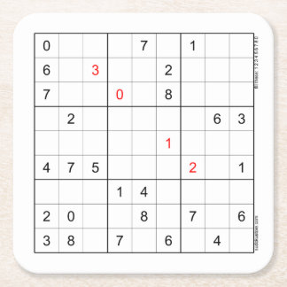 Sudoku Paper Coaster 30-12