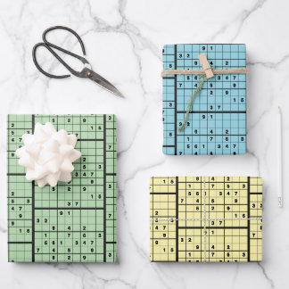 Sudoku Puzzle Design Wrapping Paper