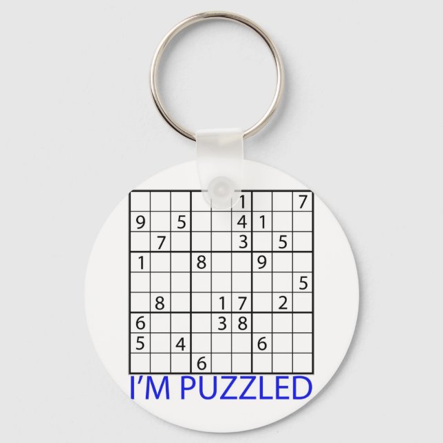 Sudoku Puzzle Key Ring (Front)
