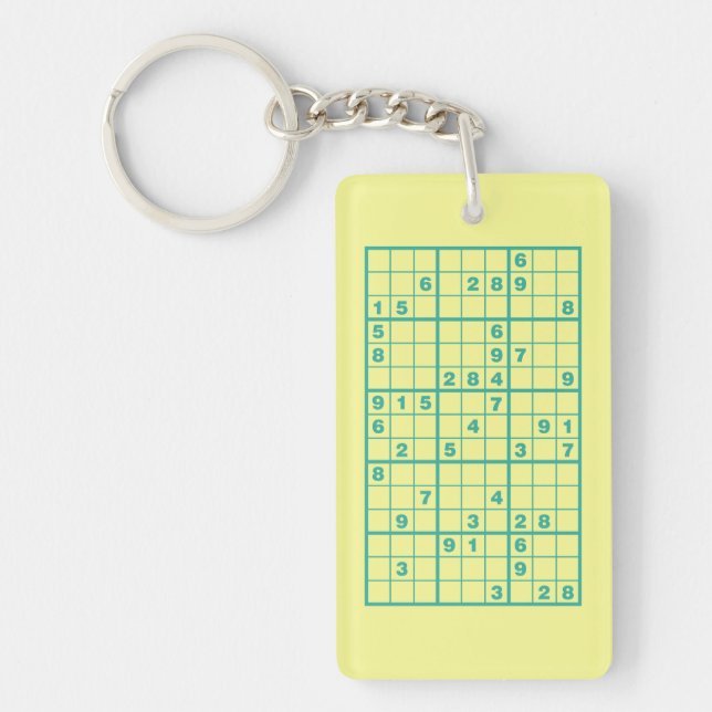 Sudoku Puzzle Keychain (Front)