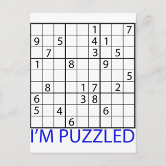 Sudoku Puzzle Postcard