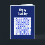 Sudoku Puzzles Birthday Card<br><div class="desc">A birthday greeting and two sudoku puzzles with the solution on the back is a fun design for birthdays .</div>