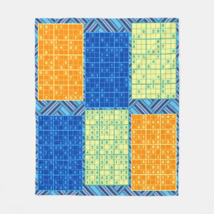 Sudoku Puzzles Fleece Blanket