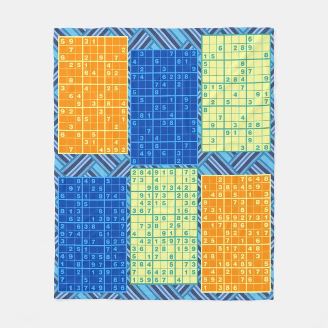 Sudoku Puzzles Fleece Blanket (Front)