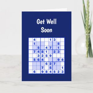  Sudoku Puzzles Get well Card