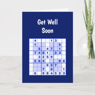  Sudoku Puzzles Get well Card
