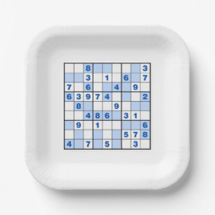 Sudoku Puzzles  Paper Plate