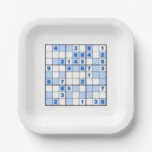 Sudoku Puzzles  Paper Plate