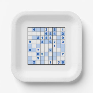  Sudoku Puzzles  Paper Plate