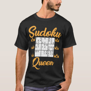 Sudoku Queen Outfit Puzzle Games For Women T-Shirt