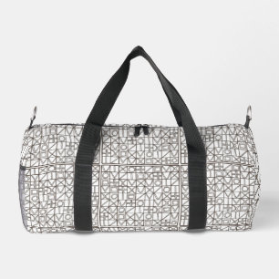 Sudoku Two-Black And White Abstract Geometric  Duffle Bag