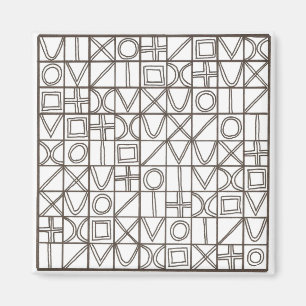 Sudoku Two-Black And White Modern Minimalist Magnet