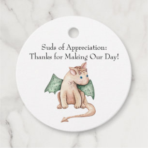 Suds of Appreciation: Thanks for Making Our Day! Favour Tags