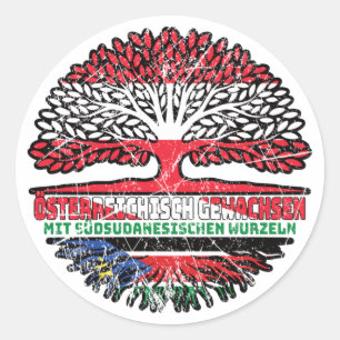 Südsudan Südsudanesisch Österreichisch Österreich Classic Round Sticker