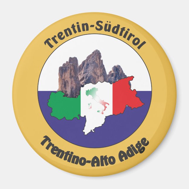 Südtirol – Alto Adige - Italien - Italia Magnete Magnet (Front)
