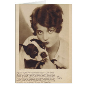 Sue Carol with Boston Terrier