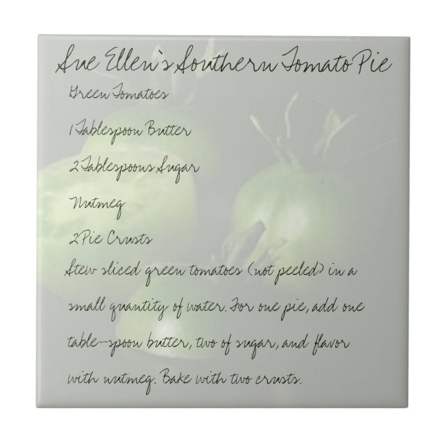 Sue Ellen's Southern Tomato Pie Tile (Front)