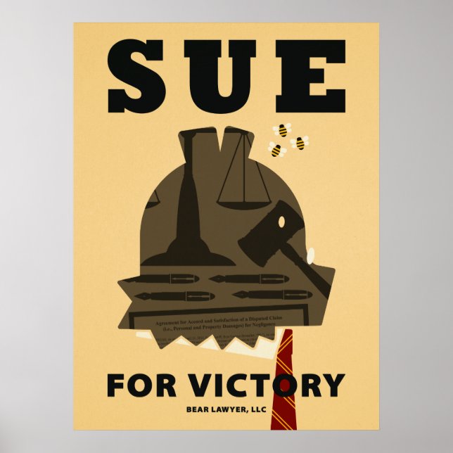 "Sue for Victory" Poster (Front)