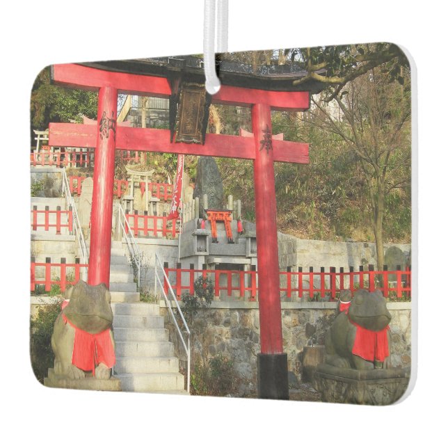 Suehiro Ogami Shrine (Fortune Frog Shrine) Car Air Freshener (Left)