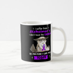 Suffer From Alzheimerheimer S Awareness Fun Cat Coffee Mug