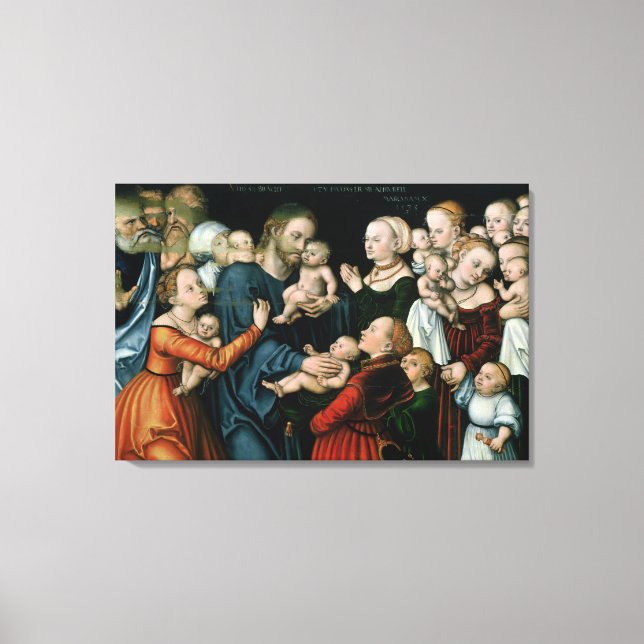 Suffer the Little Children to Come Unto Me, 1538 Canvas Print (Front)