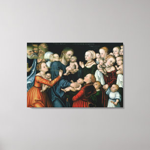 Suffer the Little Children to Come Unto Me, 1538 Canvas Print