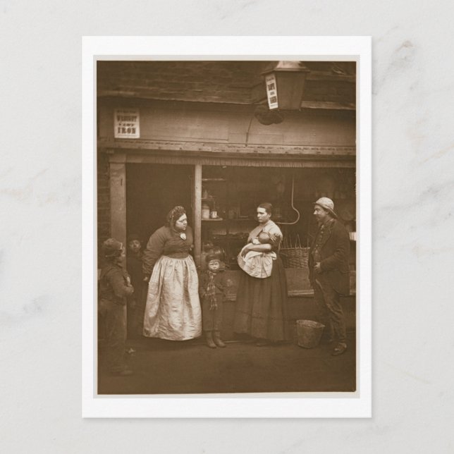 Sufferers from the Flood, from 'Street Life in Lon Postcard (Front)