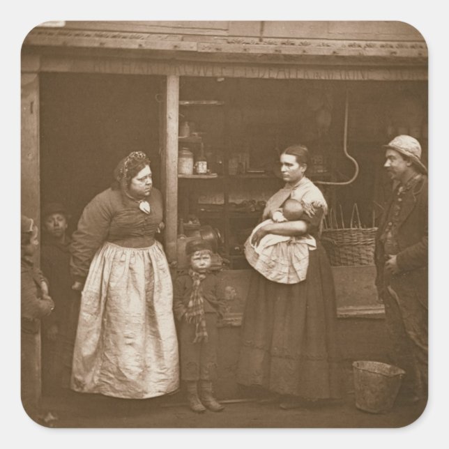 Sufferers from the Flood, from 'Street Life in Lon Square Sticker (Front)