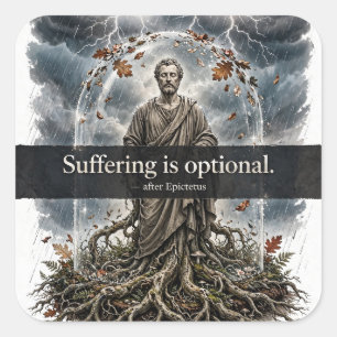 Suffering Is Optional — Epictetus Sticker