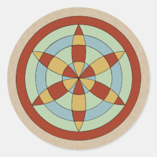 Suffolk Hexafoil (Daisy Wheel) Witch Mark Classic Round Sticker