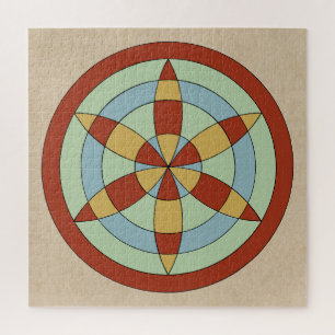 Suffolk Hexafoil (Daisy Wheel) Witch Mark Jigsaw Puzzle