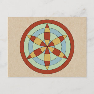 Suffolk Hexafoil (Daisy Wheel) Witch Mark Postcard