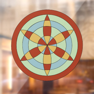 Suffolk Hexafoil (Daisy Wheel) Witch Mark Window Cling