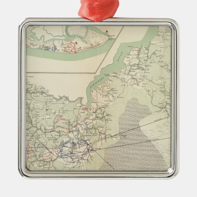 Suffolk & vicinity metal tree decoration (Front)