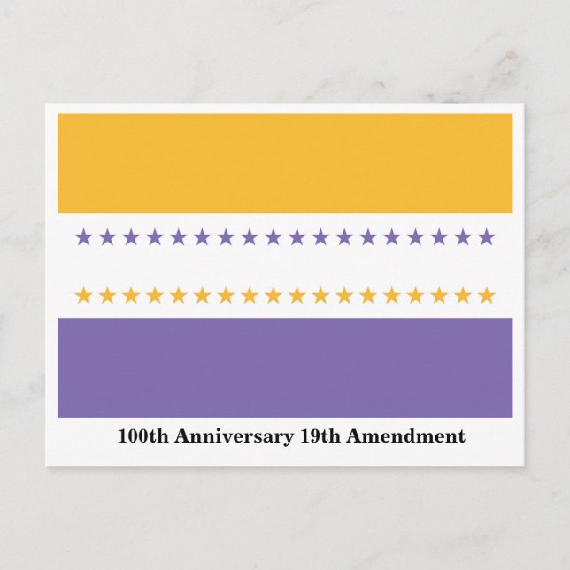 Suffrage Victory Flag Votes for Women 100 yrs Postcard (Front)