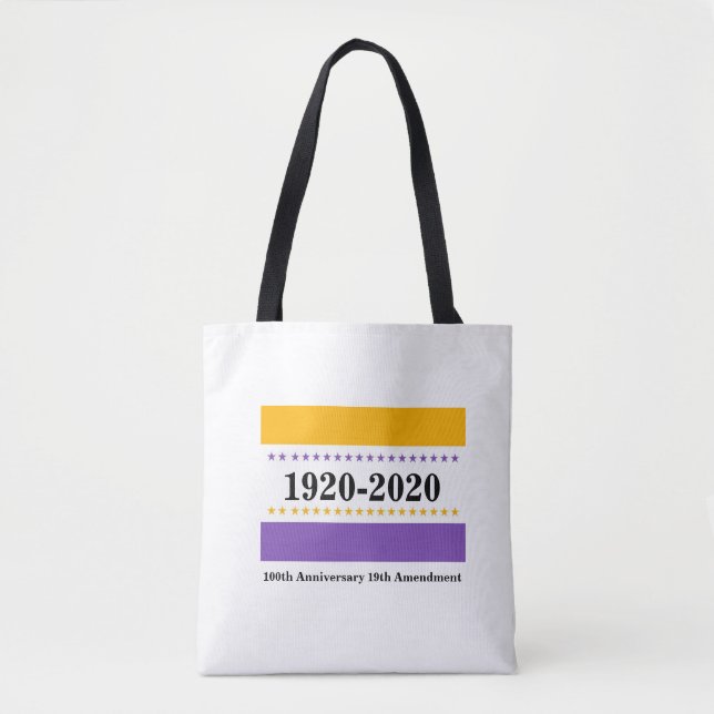 Suffrage Womens Right to Vote 100th Anniversary Tote Bag (Front)