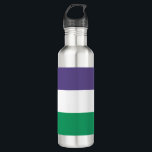 Suffragette Flag 710 Ml Water Bottle<br><div class="desc">This design features the flag of the suffragette movement, which in the 20th century fought for the right to vote in public elections, known as women's suffrage. The term "suffragette" was first coined to belittle the movement, but the women involved soon accepted and embraced the new name as a sign...</div>