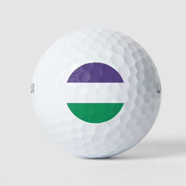 Suffragette Flag Golf Balls (Front)