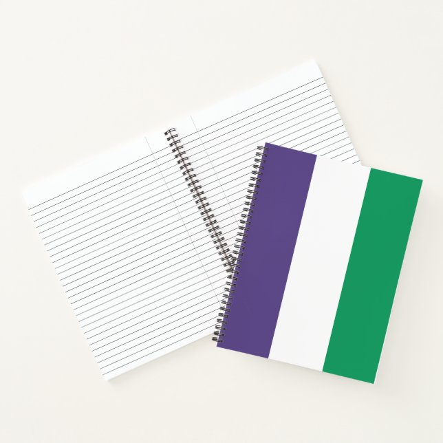 Suffragette Flag Notebook (Inside)