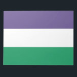 Suffragette Flag Notepad<br><div class="desc">This design features the flag of the suffragette movement, which in the 20th century fought for the right to vote in public elections, known as women's suffrage. The term "suffragette" was first coined to belittle the movement, but the women involved soon accepted and embraced the new name as a sign...</div>