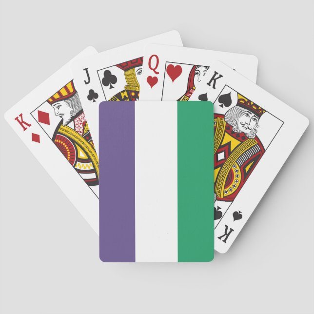 Suffragette Flag Playing Cards (Back)
