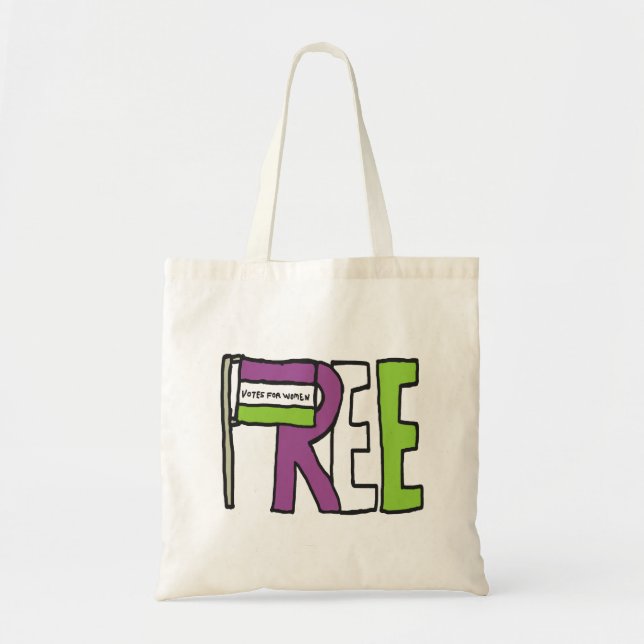 Suffragette Flag Tote Bag (Front)