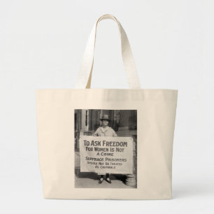 Suffragette for Alice Paul, 1917 Large Tote Bag