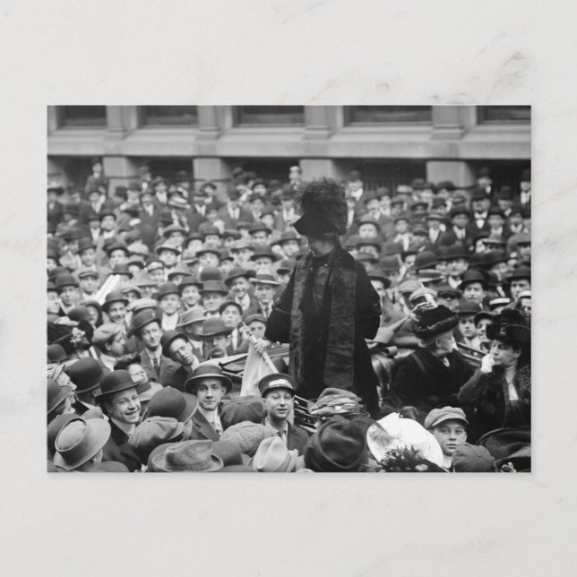 Suffragette Hits The Street: early 1910s Postcard (Front)