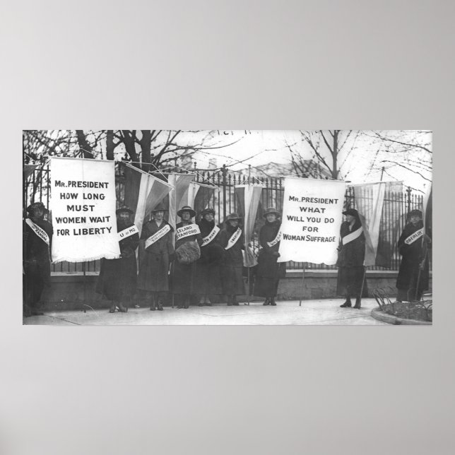 Suffragettes Picket the White House Poster (Front)