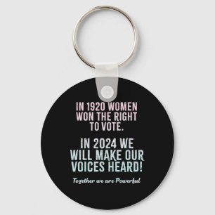 Suffragist Women's 2024 Vote Voting Elections Key Ring