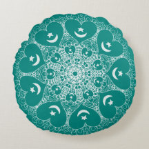 Sufi infinite heart mandala pillow