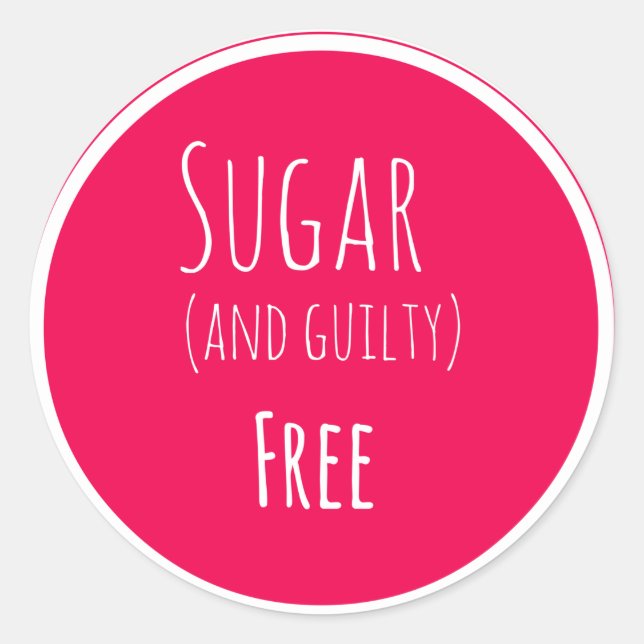 sugar and guilty free sticker (Front)