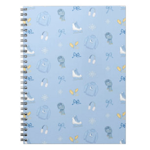 Sugar and Ice Figure Skate Ice Skate Winter Blue Notebook